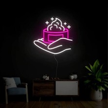 Biz Bu İşin Keyif Kısmındayız El Kremi Şekilli Neon Tabela