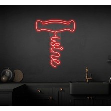 Biz Bu İşin Keyif Kısmındayız Wine Yazılı ve Şekilli Neon Tabela
