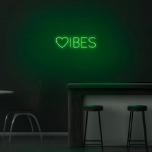 Biz Bu İşin Keyif Kısmındayız Vibes Yazılı ve Şekilli Neon Tabela