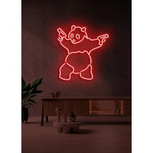 Biz Bu İşin Keyif Kısmındayız Panda Figürlü Neon Tabela