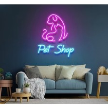 Biz Bu İşin Keyif Kısmındayız Pet Shop Yazılı ve Şekilli Neon Tabela