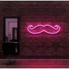 Biz Bu İşin Keyif Kısmındayız Bıyık Figürlü Neon Tabela