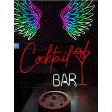Biz Bu İşin Keyif Kısmındayız Cocktail Bar Yazılı ve Şekilli Neon Tabela