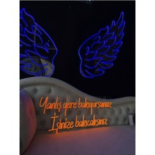Biz Bu İşin Keyif Kısmındayız Yanlış Yere Bakıyorsunuz Işinize Bakıcaksınız Yazılı Neon Tabela