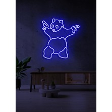 Biz Bu İşin Keyif Kısmındayız Panda Figürlü Neon Tabela