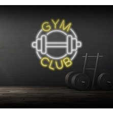 Biz Bu İşin Keyif Kısmındayız Gym Club Yazılı ve Şekilli Neon Tabela