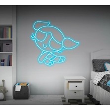 Biz Bu İşin Keyif Kısmındayız Power Puff Girls Bubbles Figürlü Neon Tabela