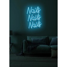 Biz Bu İşin Keyif Kısmındayız Nails Nails Nails Yazılı Neon Tabela