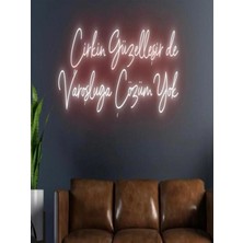 Biz Bu İşin Keyif Kısmındayız Çirkin Güzelleşir De Varoşluğa Çözüm Yok Yazılı Neon Tabela