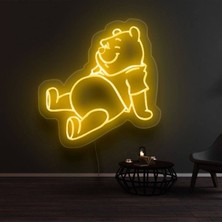 Biz Bu İşin Keyif Kısmındayız Winnie The Pooh Figürlü Dekoratif Neon Tabela