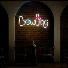 Biz Bu İşin Keyif Kısmındayız Bowling Yazılı ve Şekilli Neon Tabela