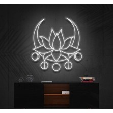 Biz Bu İşin Keyif Kısmındayız Lotus Çiçeği Neon Tabela