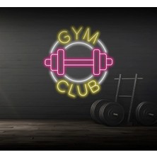Biz Bu İşin Keyif Kısmındayız Gym Club Yazılı ve Şekilli Neon Tabela