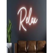 Biz Bu İşin Keyif Kısmındayız Relax Yazılı Neon Tabela