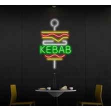 Biz Bu İşin Keyif Kısmındayız Kebab Yazılı ve Şekilli Neon Tabela