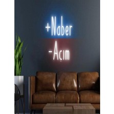Biz Bu İşin Keyif Kısmındayız +Naber -Açım Yazılı Neon Tabela