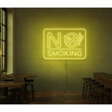 Biz Bu İşin Keyif Kısmındayız No Smokıng Yazılı ve Şekilli Neon Tabela