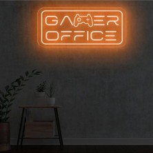 Biz Bu İşin Keyif Kısmındayız Gamer Offıce Yazılı ve Şekilli Neon Tabela