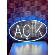 Biz Bu İşin Keyif Kısmındayız Ayarlanabilir Çakarlı Açık Yazılı Neon Tabela