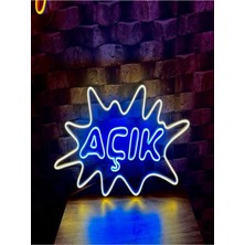 Biz Bu İşin Keyif Kısmındayız Açık Yazılı Neon Tabela