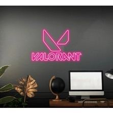 Biz Bu İşin Keyif Kısmındayız Valorant Yazılı ve Şekilli Neon Tabela