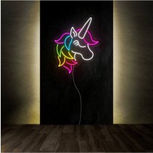 Biz Bu İşin Keyif Kısmındayız Unicorn Figürlü Neon Tabela