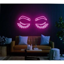 Biz Bu İşin Keyif Kısmındayız Eyelashes Neon (Kaş Kirpik) Güzellik Salonlarına Özel Neon Tabela