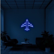 Biz Bu İşin Keyif Kısmındayız Uçak Figürlü Neon Tabela