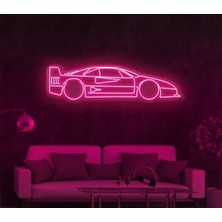 Biz Bu İşin Keyif Kısmındayız Rent A Carlara Özel Araba Figürlü Neon Tabela