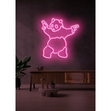 Biz Bu İşin Keyif Kısmındayız Panda Figürlü Neon Tabela