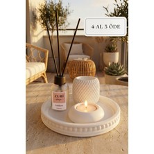 Zuri Design Beton Tasarım Bambu Çubuklu Oda Parfümü ve Biblo Seti Dekoratif Set