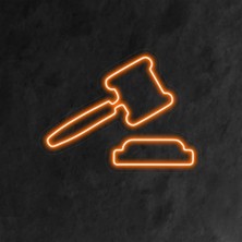 Biz Bu İşin Keyif Kısmındayız Adalet Tokmağı Şekilli Neon Tabela