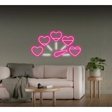 Biz Bu İşin Keyif Kısmındayız Kalpli Hız Göstergesi Şekilli Neon Tabela