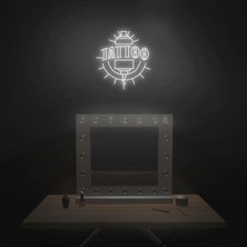 Biz Bu İşin Keyif Kısmındayız Tattoo Yazılı ve Şekilli Neon Tabela