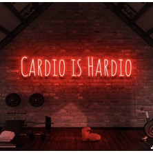 Biz Bu İşin Keyif Kısmındayız Cardıo Is Hardıo Yazılı Neon Tabela