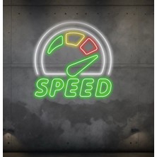 Biz Bu İşin Keyif Kısmındayız Speed Yazılı ve Şekilli Neon Tabela