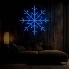 Biz Bu İşin Keyif Kısmındayız Kar Tanesi Şekilli Neon Tabela