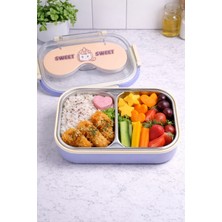Brillant Çelik 2 Gözlü Sweet Bölmeli Bento Lunch Box BR-6665 21X14X7,5CM