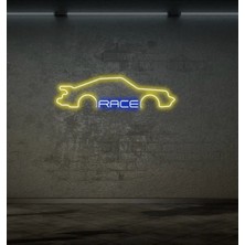 Biz Bu İşin Keyif Kısmındayız Rent A Carlara Özel Araba Figürlü Neon Tabela