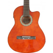 Almira MG917CE-WA Elektro Klasik Gitar - Naturel (Orta Seviye - Cutaway) | Ceviz Rengi (Walnut) Bitiş, Sıcak Akustik Tını, Eşikaltı Manyetik Sistemi | Uyum: Sahne ve Pratik Kullanımı