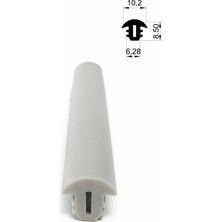 MAKPLASTİK FİTİL PROFİL A 414 Merdiven Basamak Fitili 16 Metre Gri