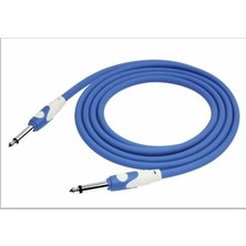 Kirlin Kırlın LGI-201-3M-BL Mavi Enstrüman Kablosu (3 Metre) | Düşük Gürültü Seviyesi Dayanıklı Jak Uçları ve Şık Mavi Örgü Tasarımı