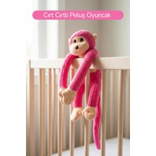 Rozitoys Elleri Yapışan Oyun ve Uyku Arkadaşı Peluş Maymun Fuşya