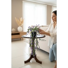 Yapay Çiçekçiniz Siyah Renkli Saksıda 60 cm Yoğun Yaparaklı Renkli Yapay Sarmaşık