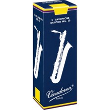 Vandoren SR2425 Traditional Bariton Saksafon Kamışı No: 2.5 (Orta Seviye) - 5'li Paket | Güçlü ve Dolgun Alt Tonlar, Esnek Üfleme Tepkisi ve Kararlı Ses
