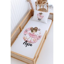 Lilabio %100 Pamuk Isme Özel Montessori Yatak Pike Seti 100X200 Prenses