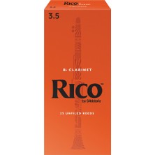 D'addario RCA2535 Rico Bb Klarnet Kamışı No: 3.5 (Ileri Seviye/eğitim) - 25'li Paket | Toplu Paket Ekonomik Çözüm ve Kararlı Ses Üretimi