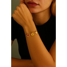 DMR Elegance 925 Ayar Gümüş Zincirli Kişiye Özel Harfli Sallantılı Bileklik – Bujiteri Plaka