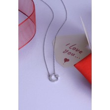Innuendo Jewelry 925 Ayar Gümüş Taşlı Ay Yıldız Kolye