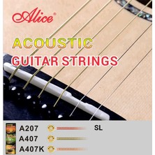 Alice A207-SL Akustik Gitar Teli (11-52 Super Light) | Bakır Alaşımı Sayesinde Gelişmiş Rezonans Dayanıklı Yapı ve Dengeli Ses